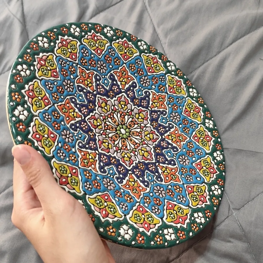 بشقاب مینا کاری