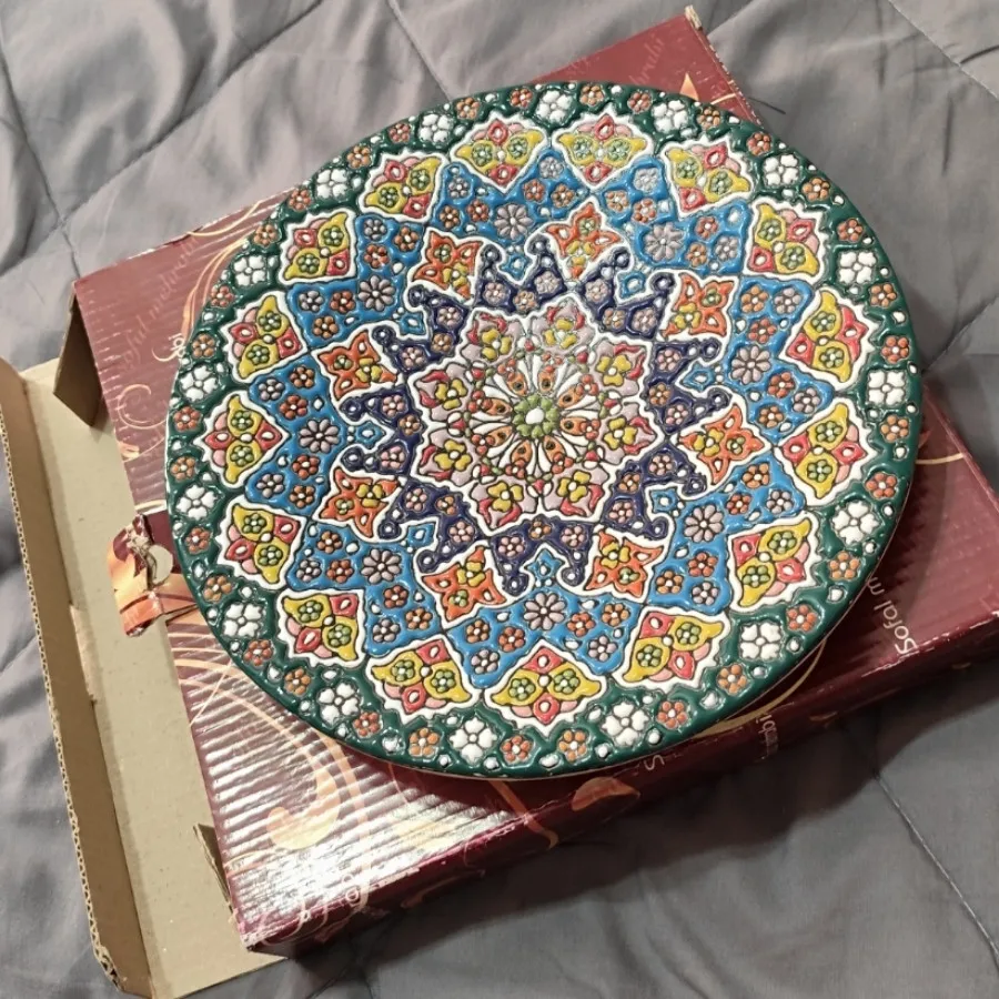 بشقاب مینا کاری