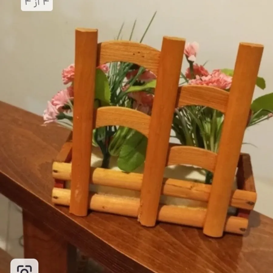 دکوری چوبی گل مینا