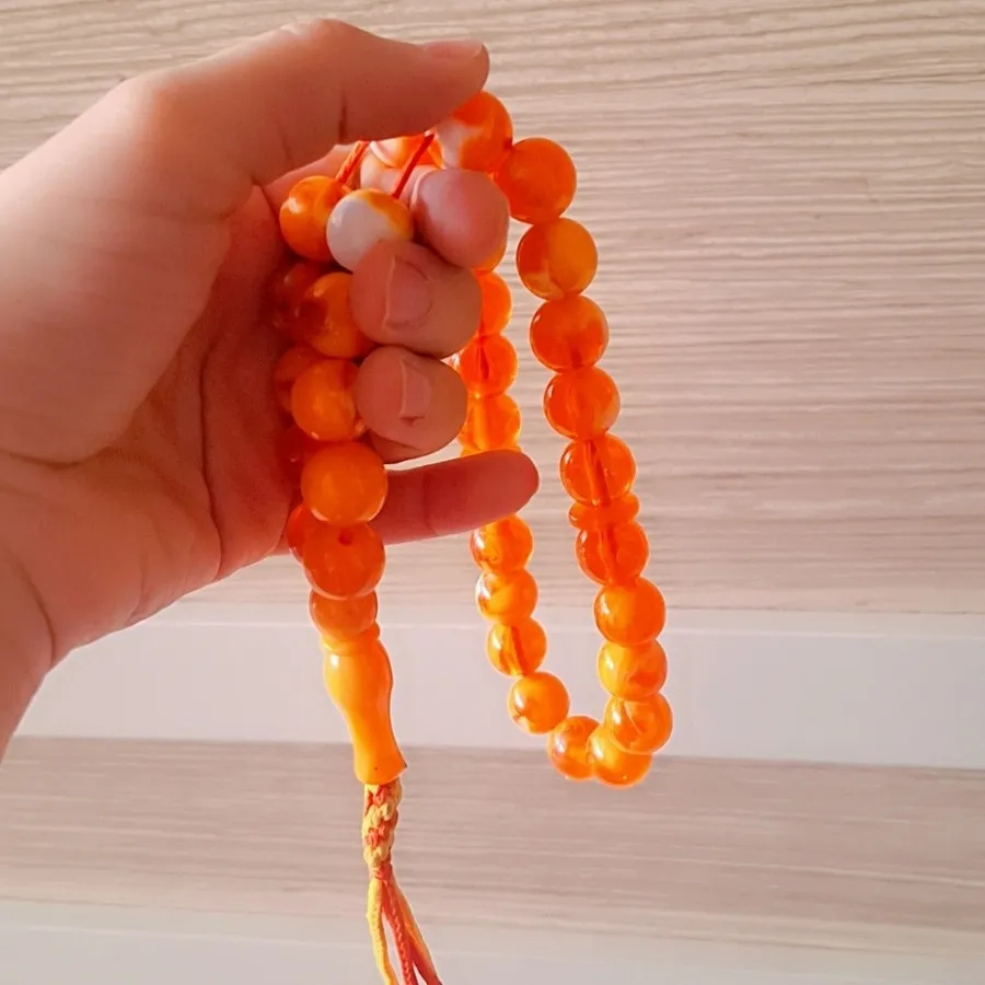 تسبیح نفیس عقیق نارنجی