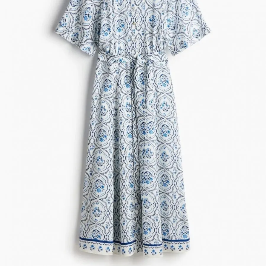 پیراهن نخی h&m