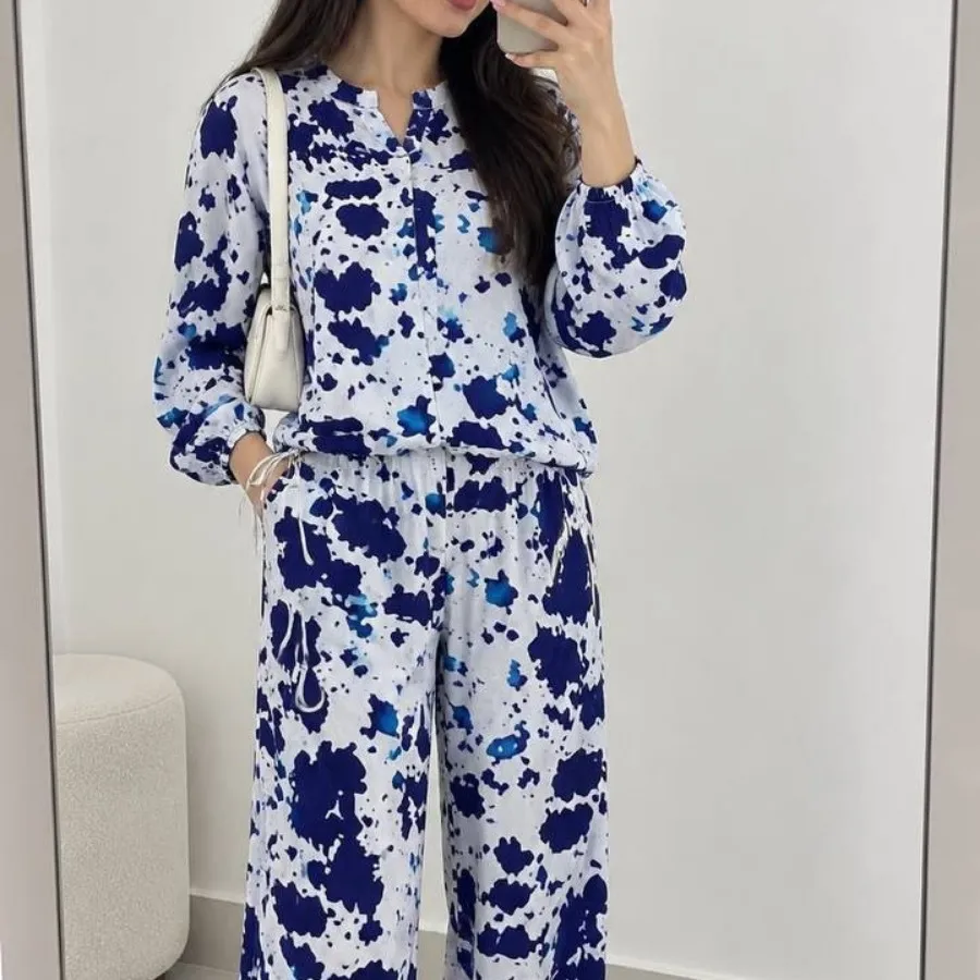 شومیزشلوار جنس نخ کره لنی