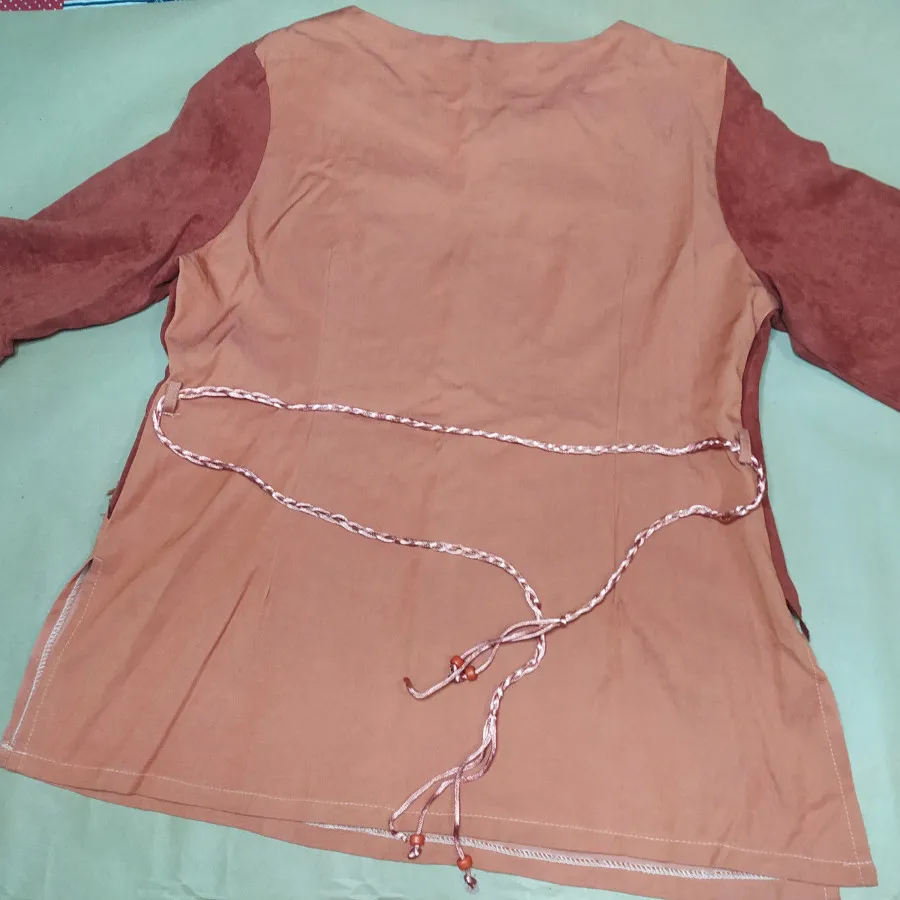 بلوز مخمل کتان نارنجی