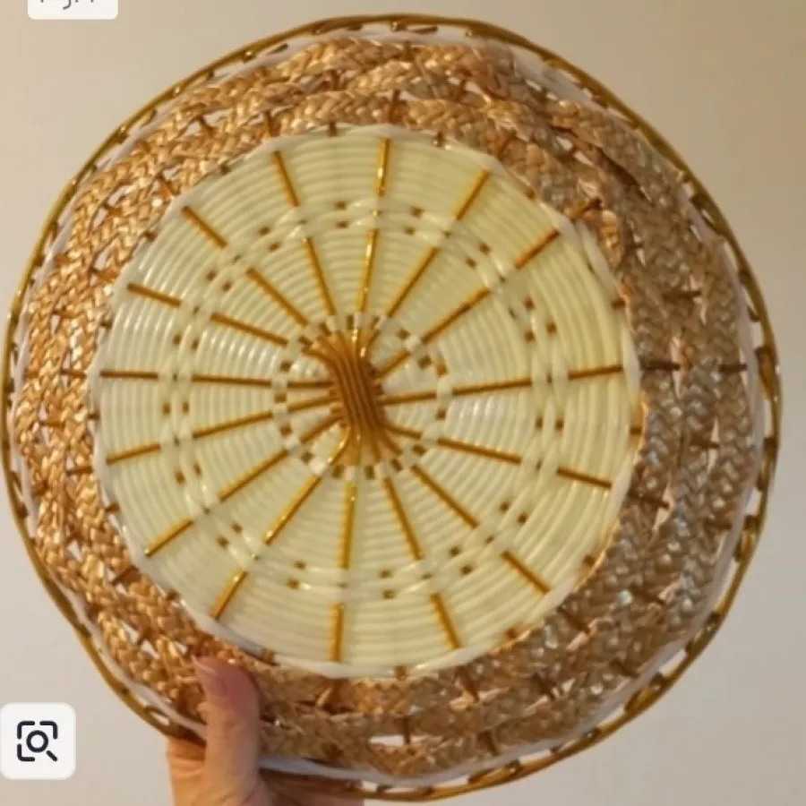 سبد حصیری دست بافت