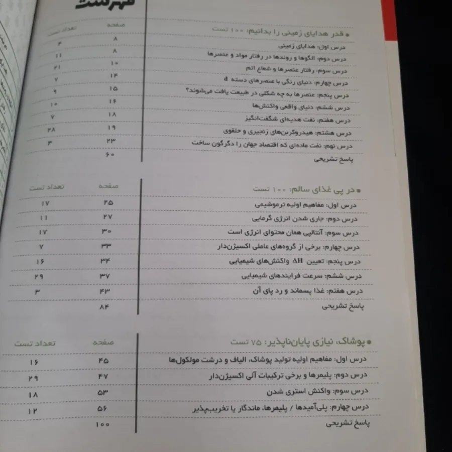 کتاب اول شیمی یازدهم