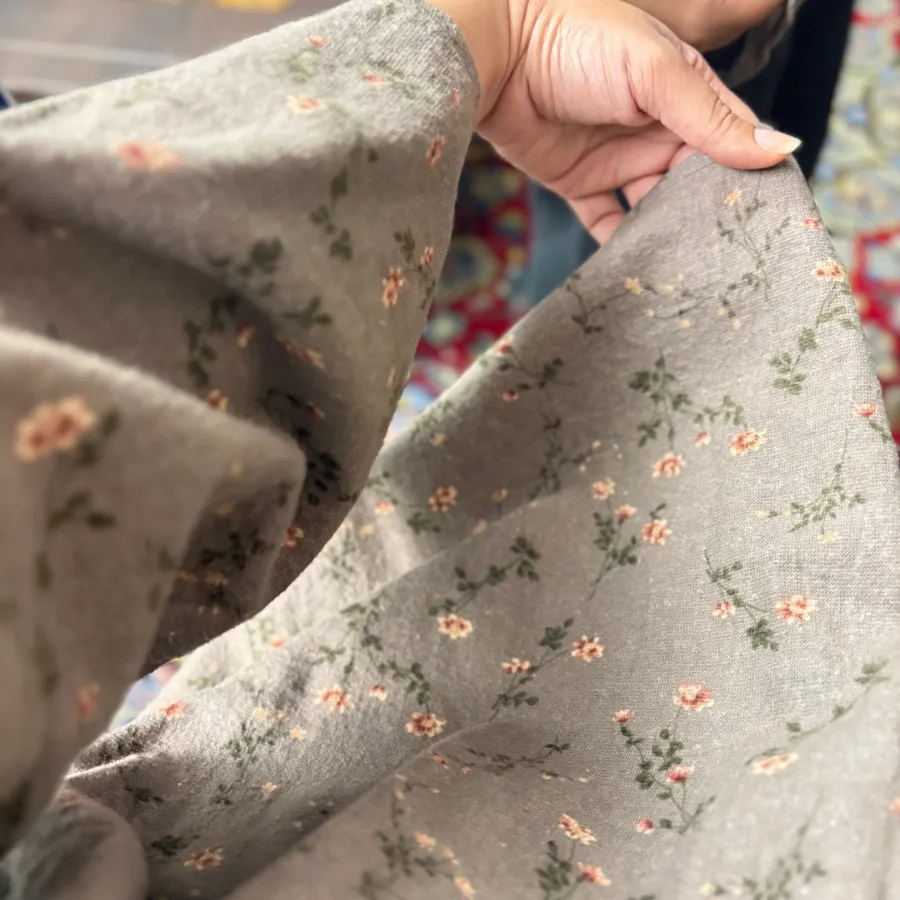 مانتو الیاف طبیعی گل‌‌گلی