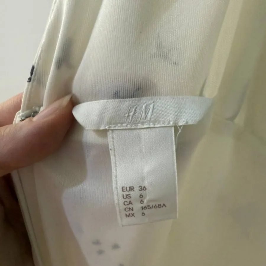 پیراهن سفید بلند برندH&M