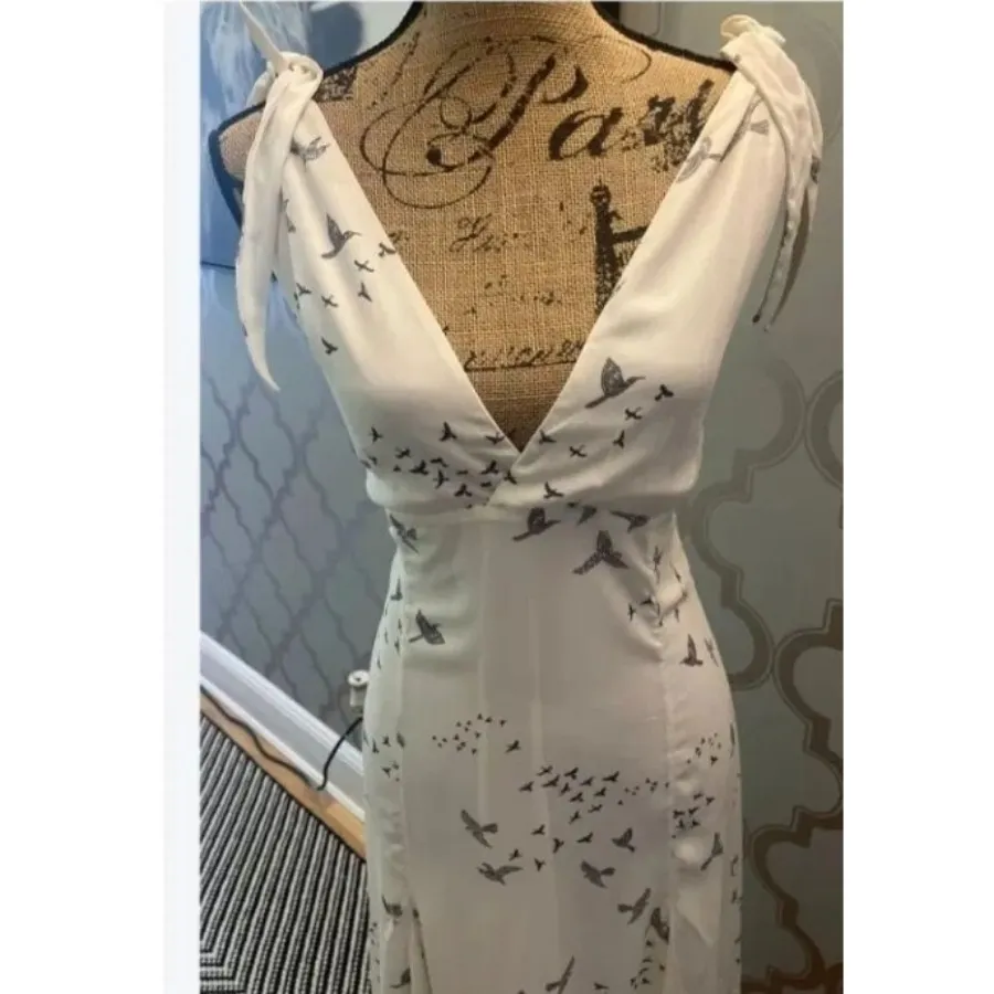 پیراهن سفید بلند برندH&M