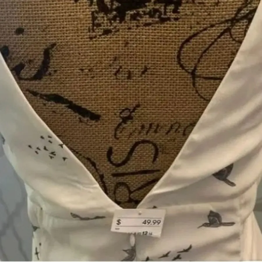 پیراهن سفید بلند برندH&M