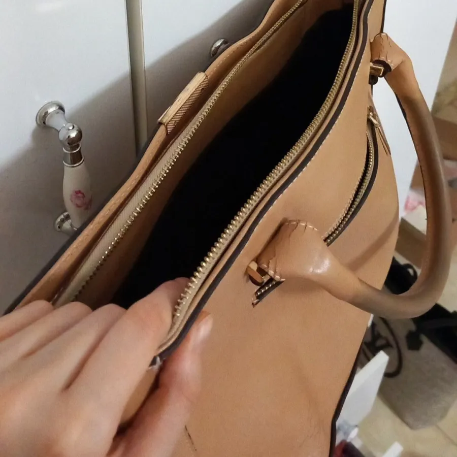 کیف چرم نسکافه ای