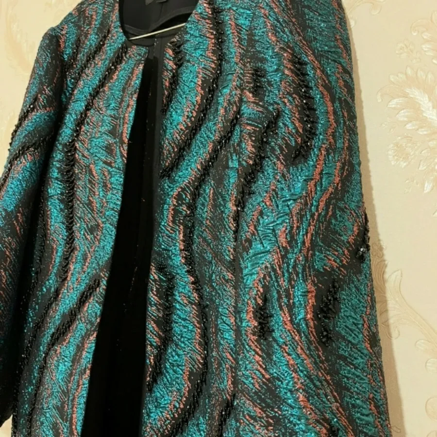 مانتو ژاکارد جواهر دوزی