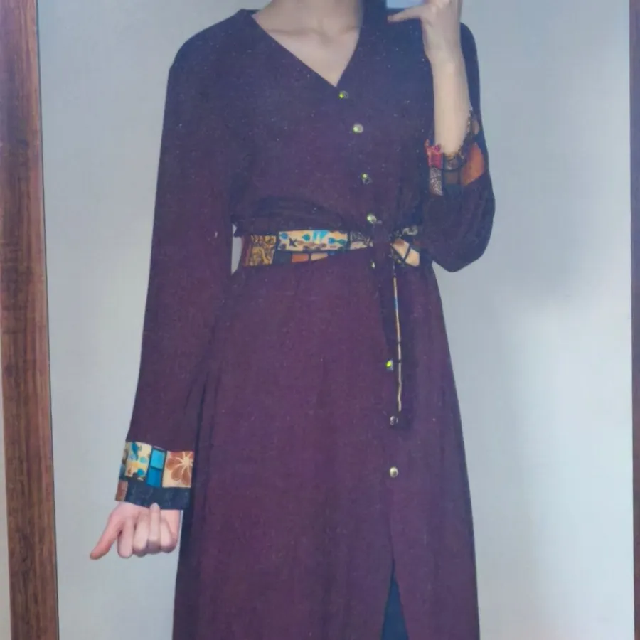 مانتو ماکسی زرشکی