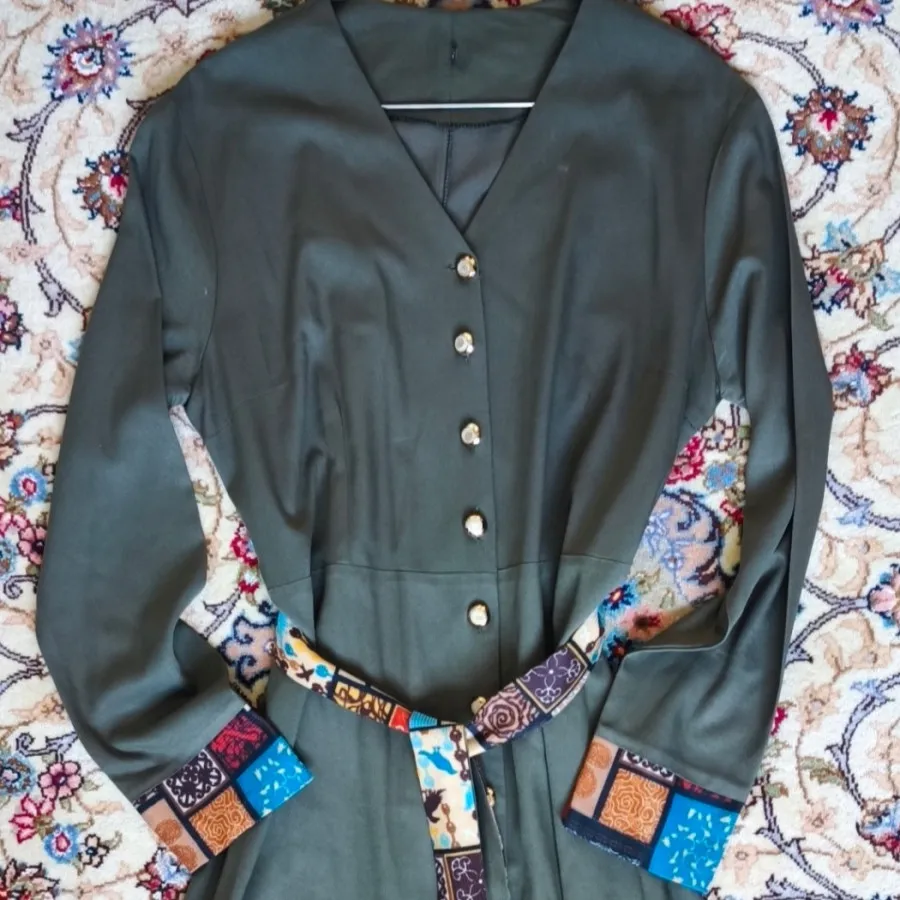 مانتو ماکسی زرشکی
