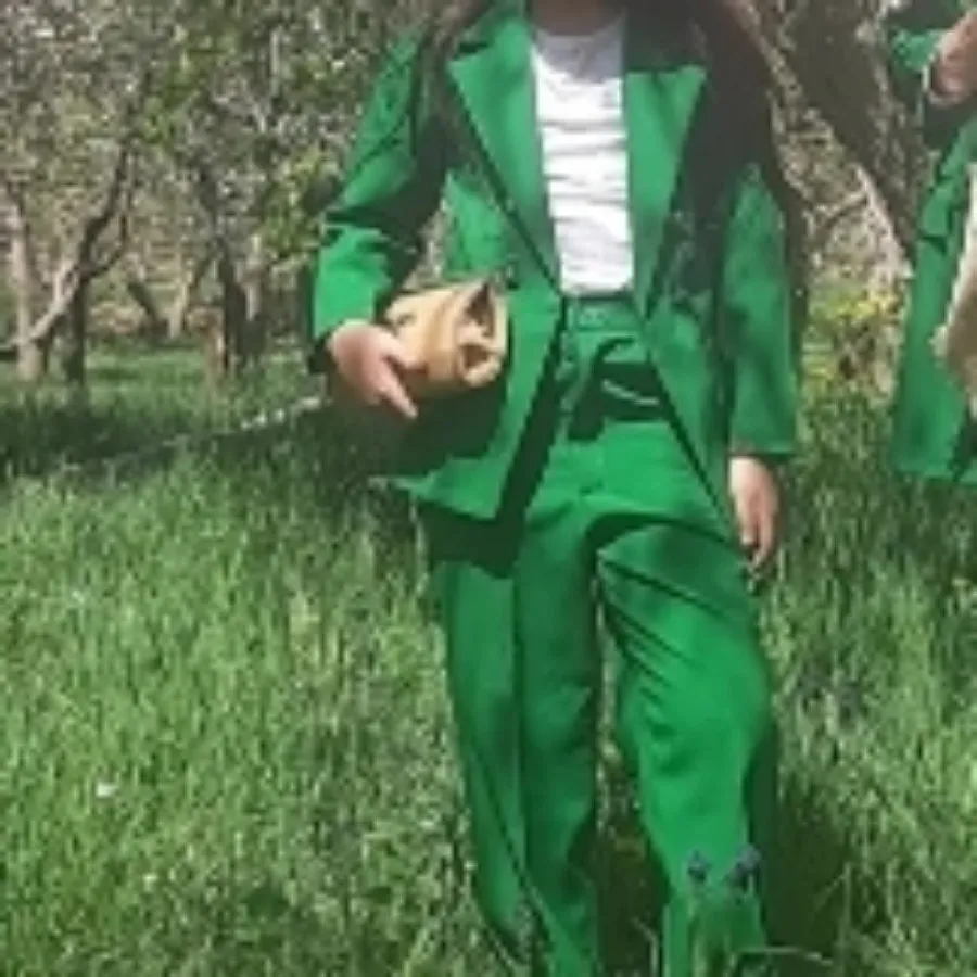کت و شلوار سبز دخترانه