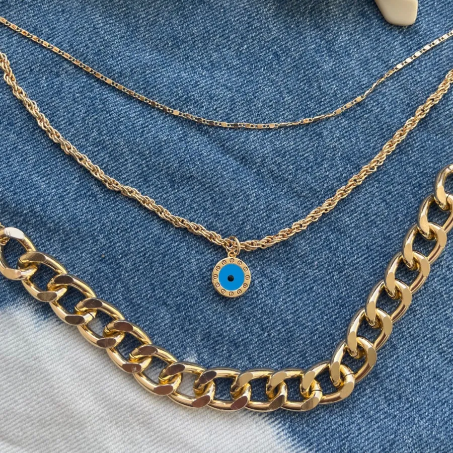 گردنبند چشم نظر (3 رج)