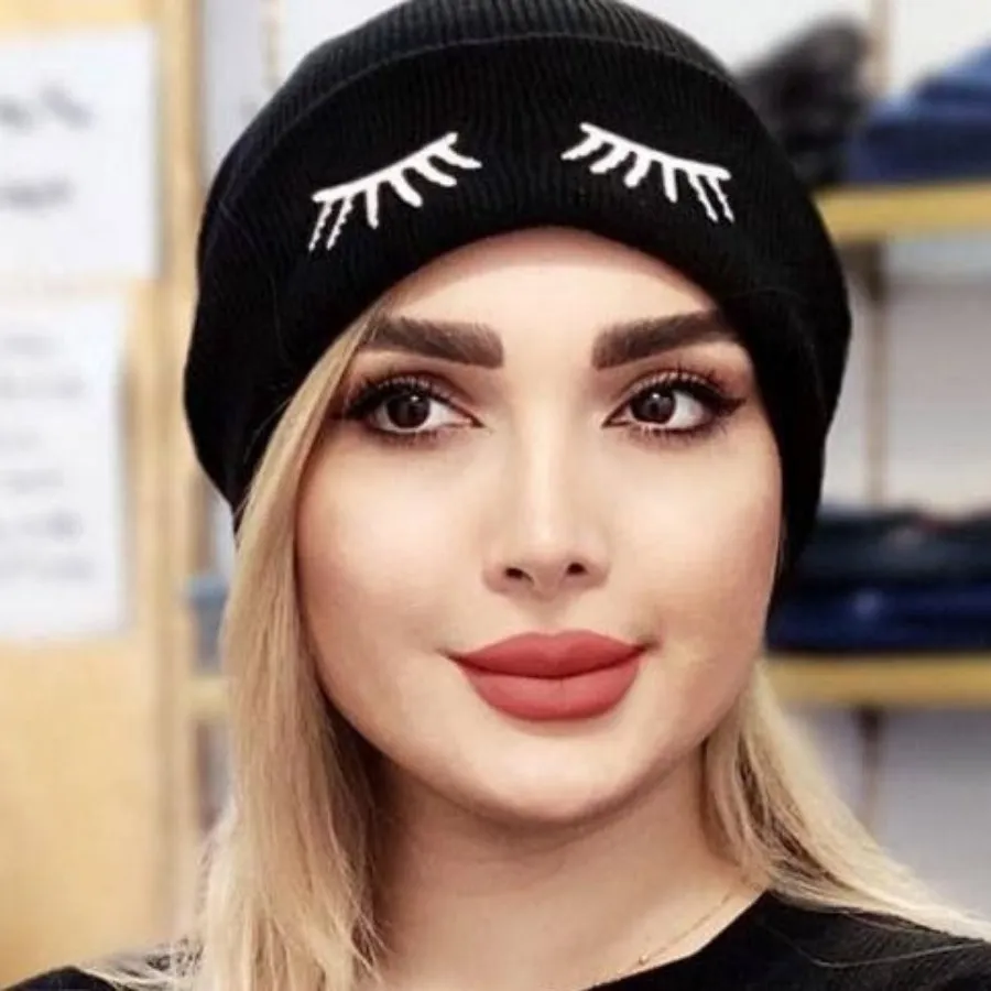 کلاه بافت طرح اشکی