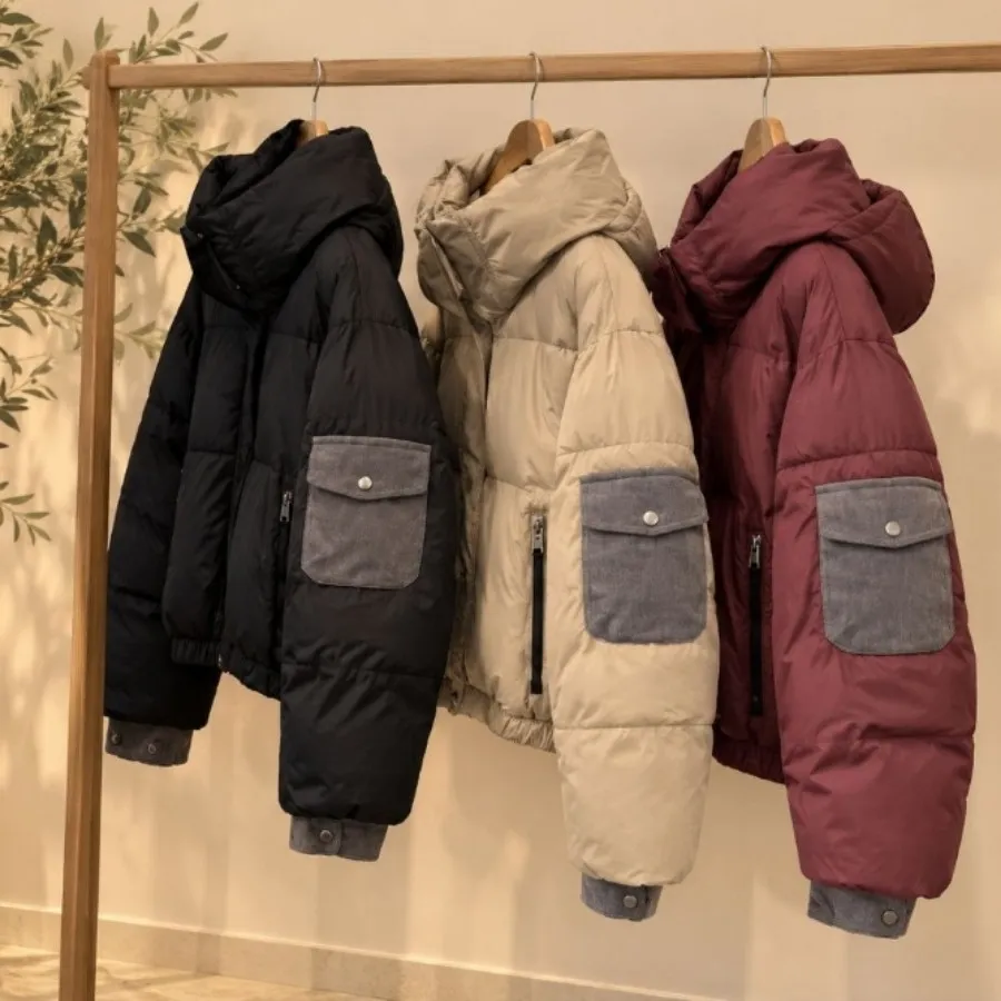 کاپشن پفکی کلاهدار