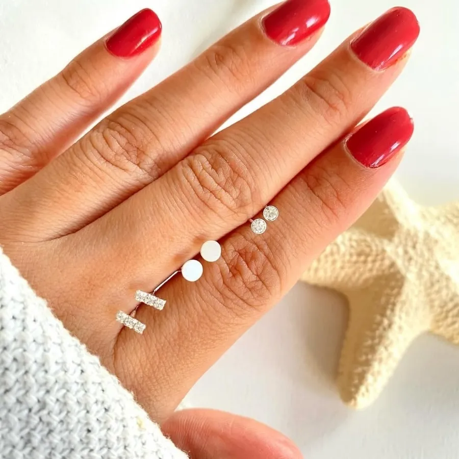 پک گوشواره نقره 925