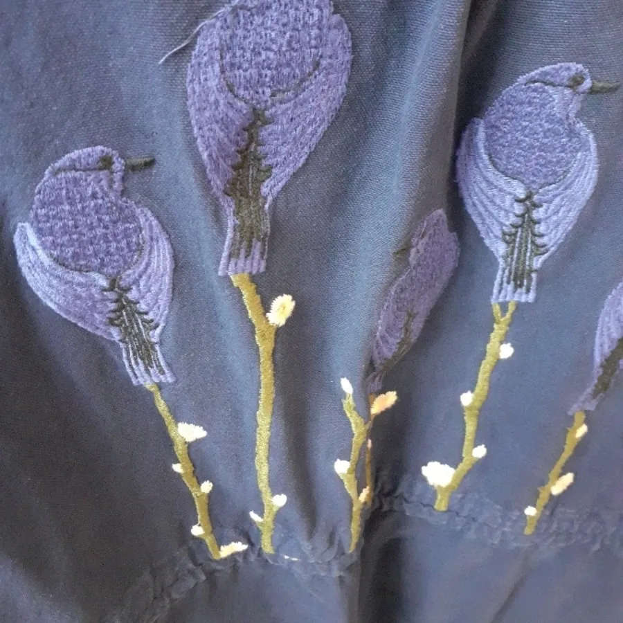 مانتو پاییزه سرمه ای