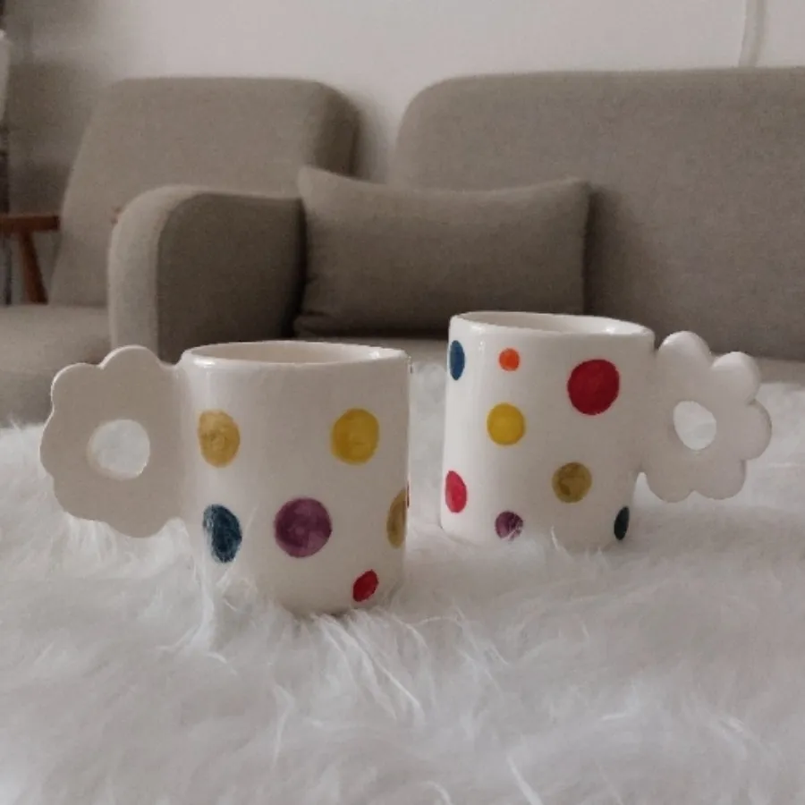 ماگ دسته دار طرح گُل