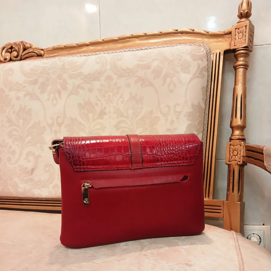 کیف رودوشی زرشکی رنگ
