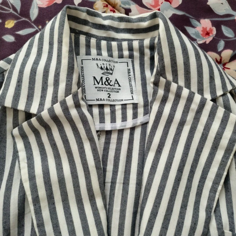 کت و شلوار لینن راه راه