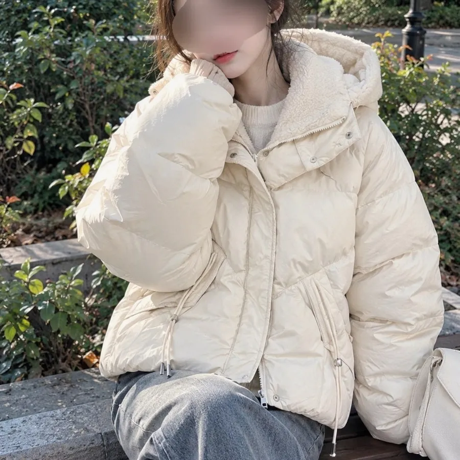 کاپشن یقه خز کلاهدار