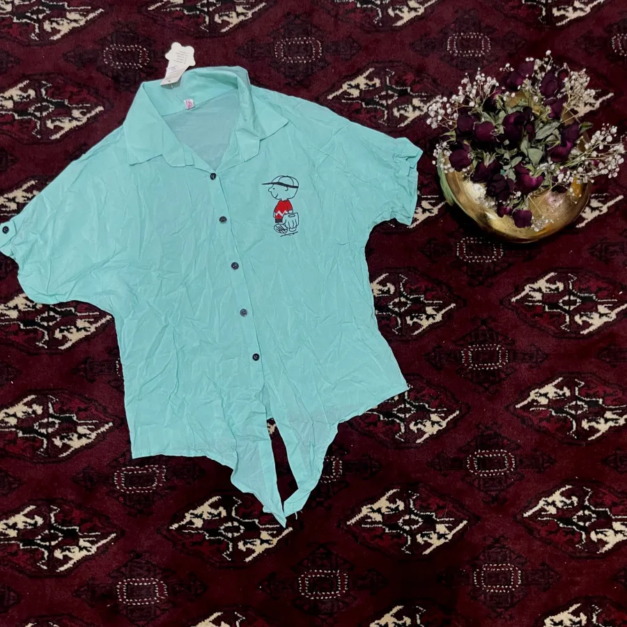 شومیز نخی جلو گره ای