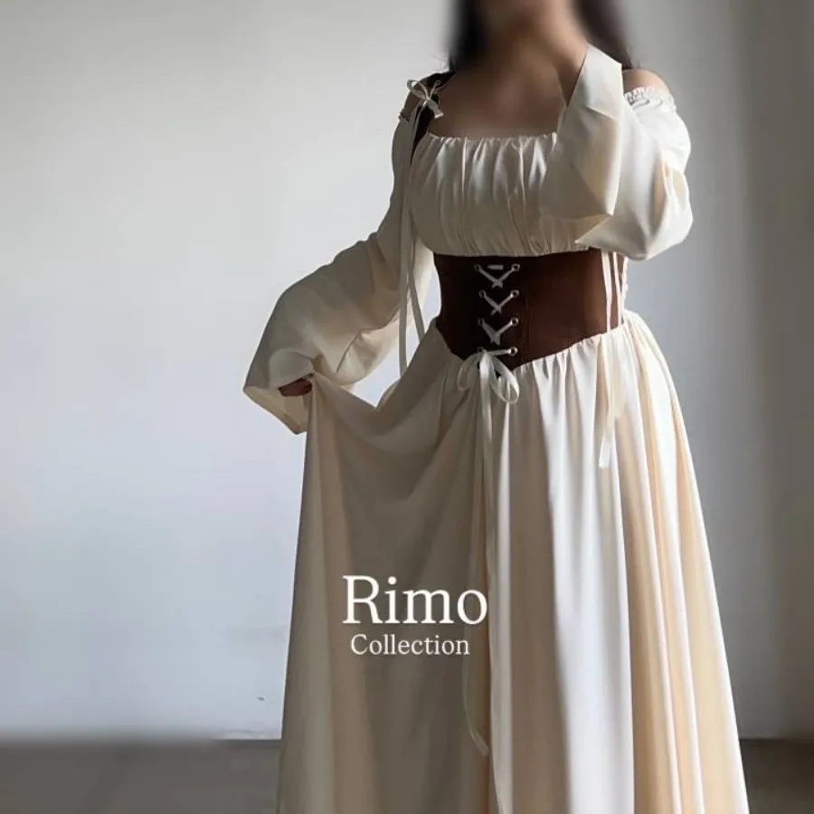 پیراهن زنانه کرم رنگ