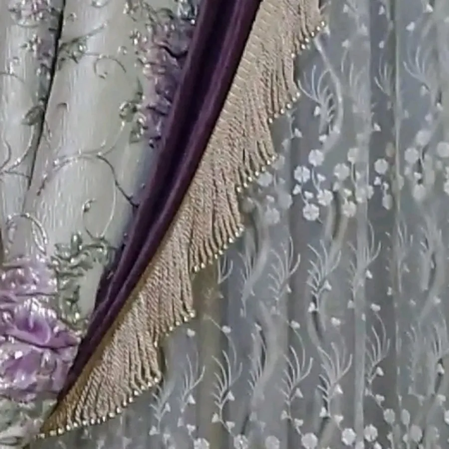 پرده کناره مخمل وژاکارد