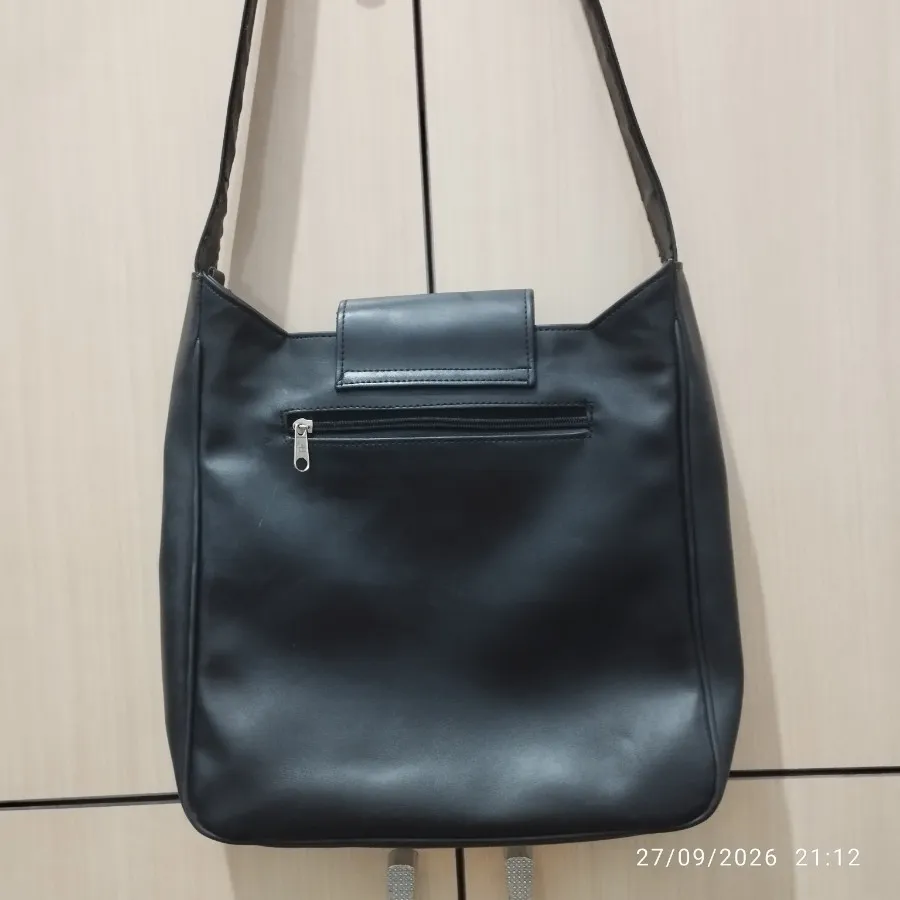 کیف چرم مشکی دوشی پستچی