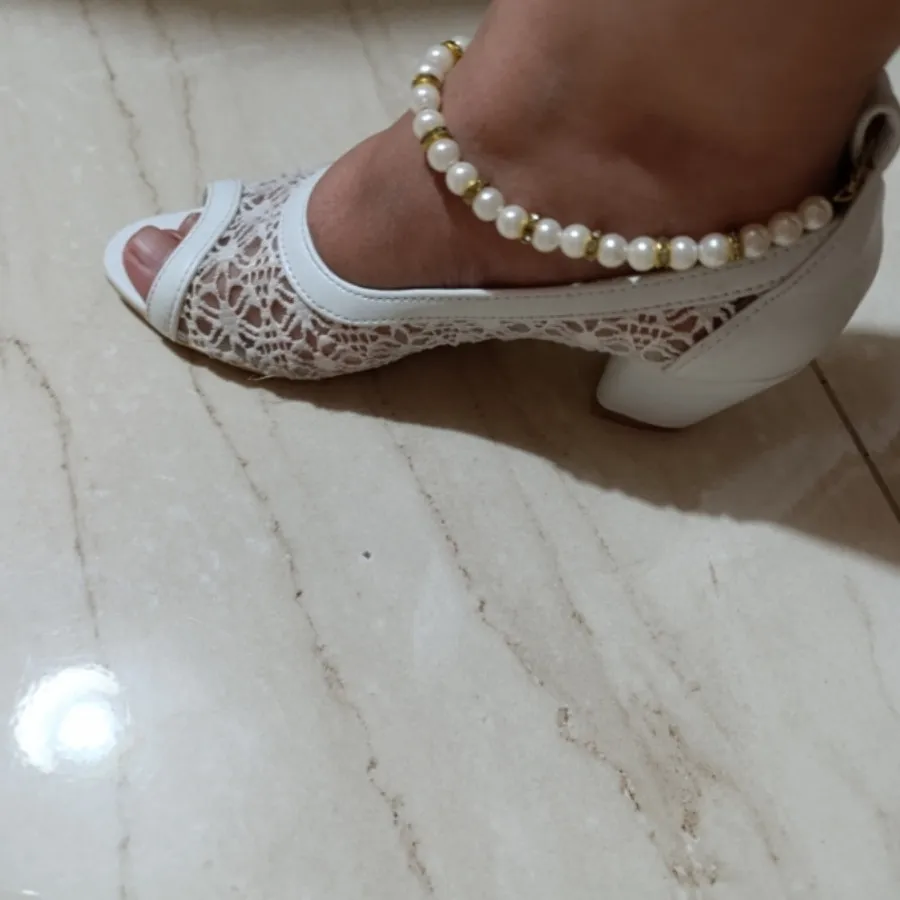کفش سفید مجلسی مناسب عروس