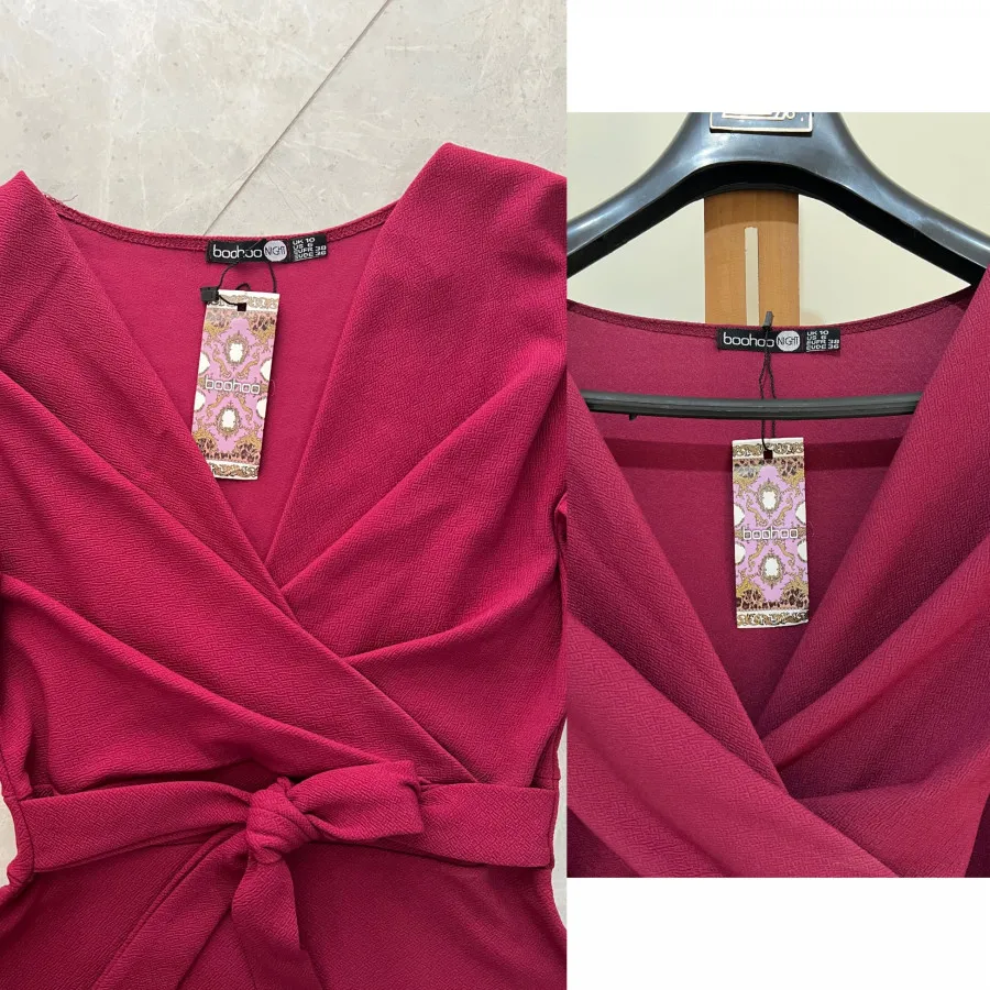 پیراهن کرپ برند boohoo