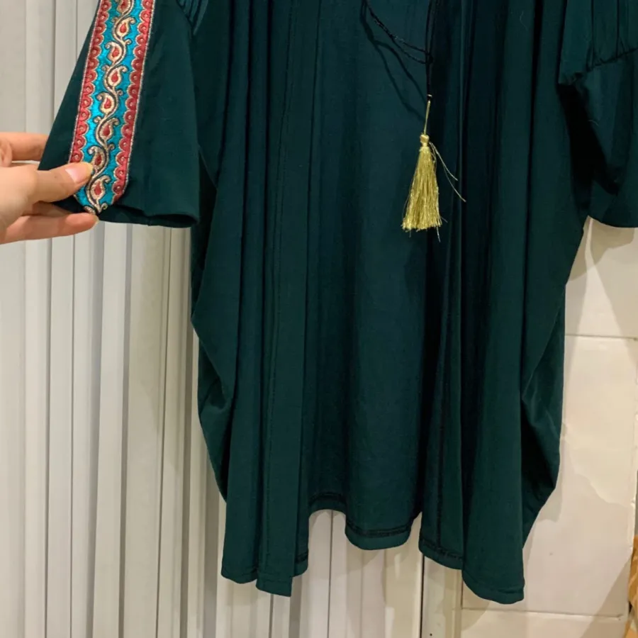 مانتو عبایی سبز
