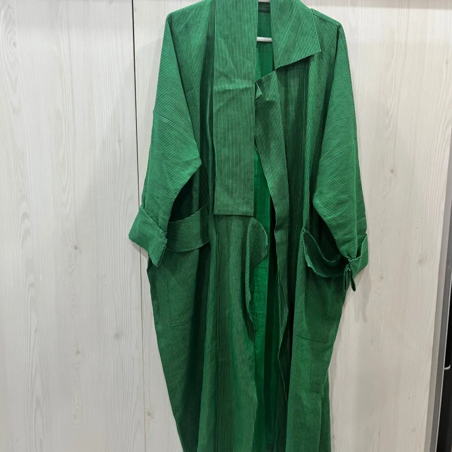 مانتوی لینن سبز