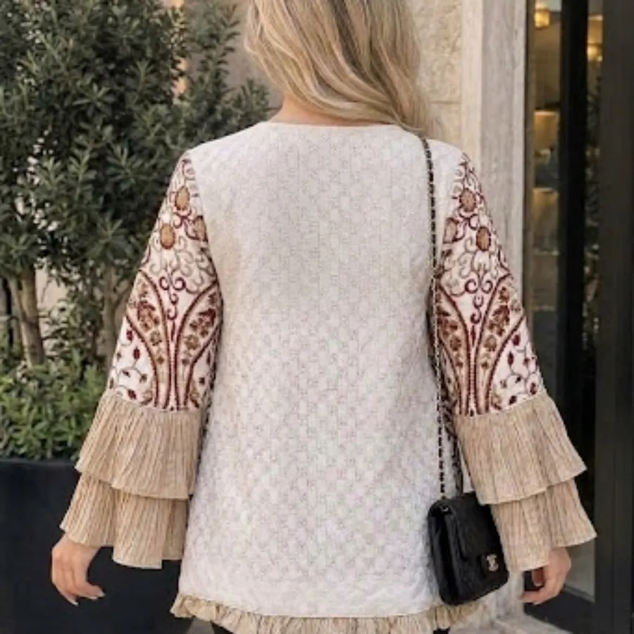 مانتو مزونی سوزن دوزی