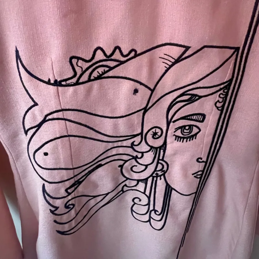 مانتو دخترانه گلبهی