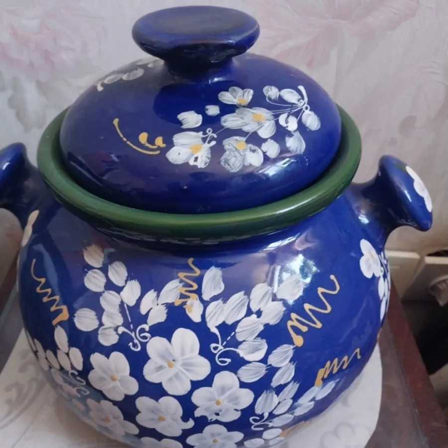 دیزی سفالی لعابدار