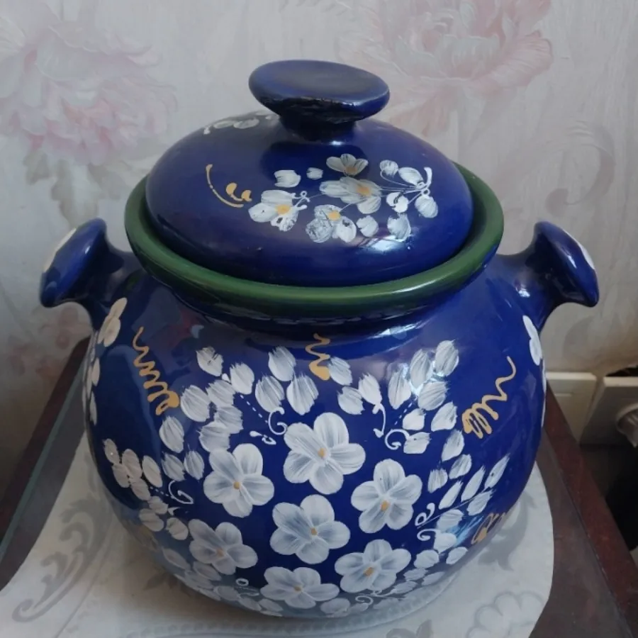 دیزی سفالی لعابدار