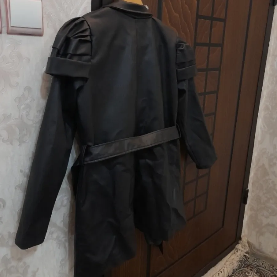 ست کت و شلوار چرم مشکی