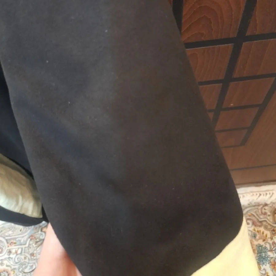 مانتو پاییزه مشکی لیمویی
