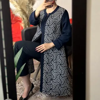 مانتو بلند سورمه ای