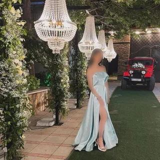 پیراهن مجلسی آبی