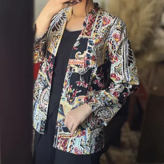 کت طرح دار رنگی