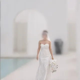 لباس عروس کار شده دو دامن