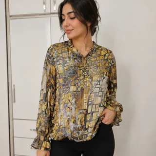 شومیز حریر آستردار