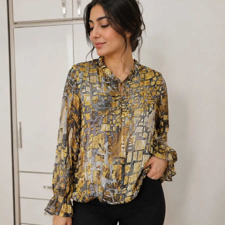 شومیز حریر آستردار