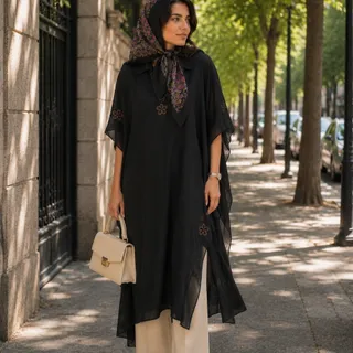 مانتو پانچ جلو بسته