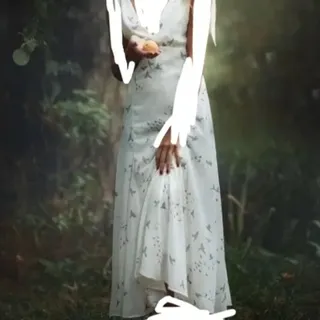 پیراهن بلندمجلسی سفیدH&M