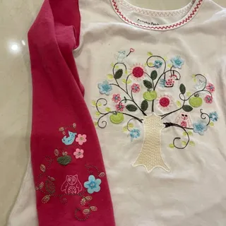 بلوز دخترانه گلدوزی